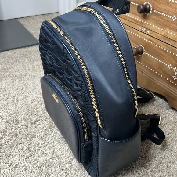 Coach Court Pebbled Leather Backpack With Ruching - Picture 6 of 11